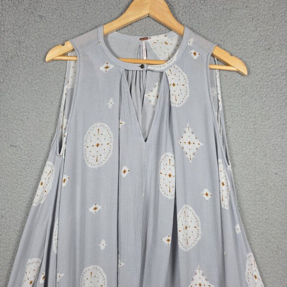 FREE PEOPLE Tree Swing Tunic Top Small Lightweight Airy Sleeveless Boho Beachy - Picture 2 of 16
